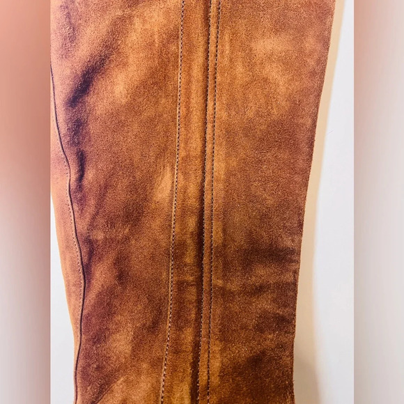 Vintage 1990s Todd Oldham Tall High Heel Suede Boots - Picture 13 of 15